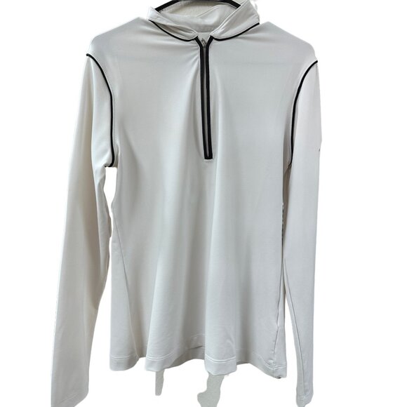 👗 2/$30 👗 White Ladies Cutter and Buck Golf Athletic Pullover sz M - Picture 1 of 6